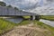 Highway River bridge with wildlife underpass