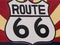 Highway Route 66 American landmark sign