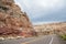 Highway running through Grand Staircase in Escalante National Monument Utah USA