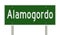 Highway sign for Alamogordo New Mexico