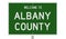 Highway sign for Albany County