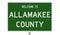 Highway sign for Allamakee County