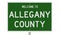 Highway sign for Allegany County
