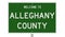 Highway sign for Alleghany County