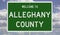 Highway sign for Alleghany County