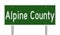 Highway sign for Alpine County