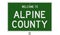 Highway sign for Alpine County