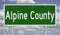 Highway sign for Alpine County California