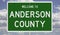 Highway sign for Anderson County
