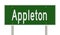 Highway sign for Appleton Wisconsin