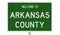 Highway sign for Arkansas County