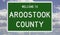 Highway sign for Aroostook County