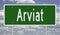 Highway sign for Arviat Nunavut Canada