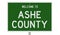 Highway sign for Ashe County