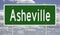 Highway sign for Asheville North Carolina