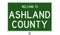 Highway sign for Ashland County