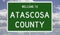 Highway sign for Atascosa County