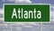 Highway sign for Atlanta Georgia
