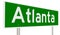 Highway sign for Atlanta Georgia