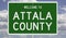 Highway sign for Attala County