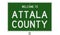 Highway sign for Attala County