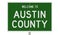 Highway sign for Austin County