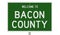 Highway sign for Bacon County