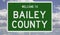 Highway sign for Bailey County