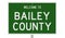 Highway sign for Bailey County