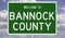 Highway sign for Bannock County