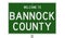 Highway sign for Bannock County