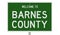 Highway sign for Barnes County