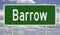 Highway sign for Barrow Alaska