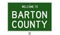Highway sign for Barton County