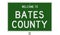 Highway sign for Bates County