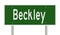 Highway sign for Beckley West Virginia