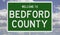 Highway sign for Bedford County