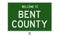 Highway sign for Bent County