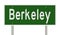 Highway sign for Berkeley California