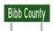 Highway sign for Bibb County Georgia
