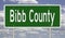 Highway sign for Bibb County Georgia 