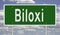 Highway sign for Biloxi Mississippi