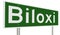 Highway sign for Biloxi Mississippi