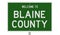 Highway sign for Blaine County