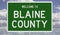 Highway sign for Blaine County