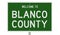 Highway sign for Blanco County