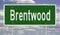 Highway sign for Brentwood