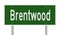 Highway sign for Brentwood