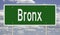 Highway sign for Bronx New York