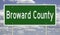 Highway sign for Broward County Florida